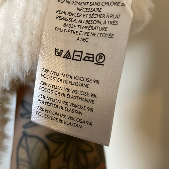 NWT Anthropologie eyelash tunic v neck fluffy fuzzy sweater petite M - Picture 9 of 9